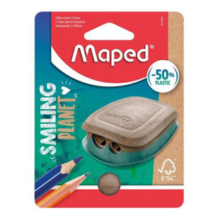 SMILING PLANET puntenslijper – FSC-hout – 2 gaten – Maped